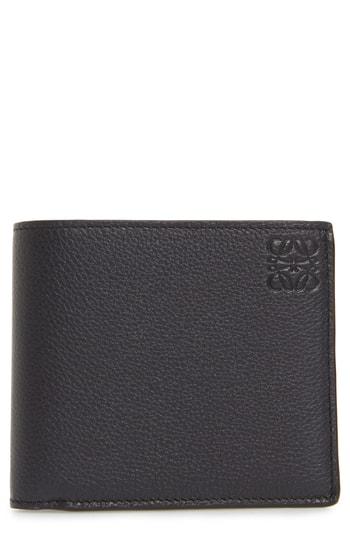 Men's Loewe Calfskin Leather Bifold Wallet - Blue