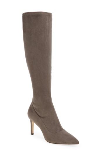 Women's Nine West Carrara Knee High Pointy Toe Boot .5 M - Grey