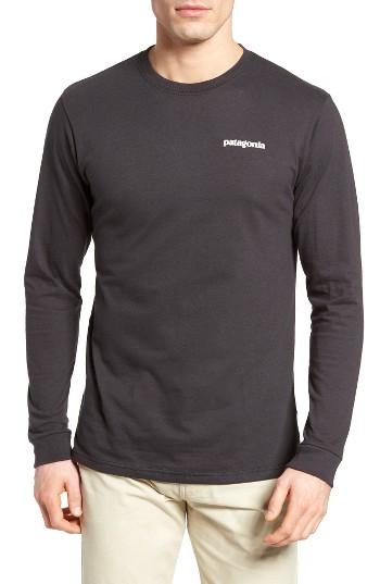 Men's Patagonia P-6 Logo Organic Cotton T-shirt - Black