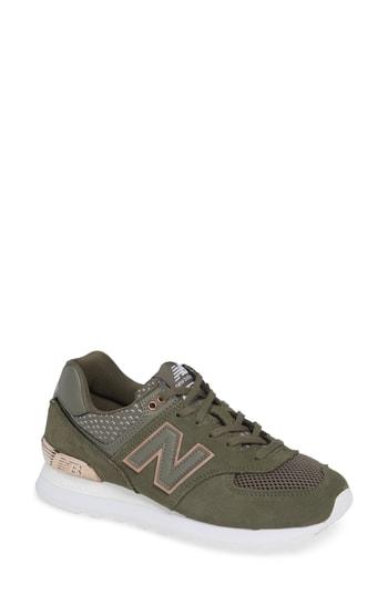 Women's New Balance '574' Sneaker .5 B - Green