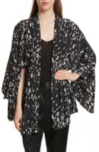 Women's Nili Lotan Kima Silk Cover-up Kimono, Size - Black