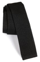 Men's Boss Solid Knit Silk & Cotton Skinny Tie