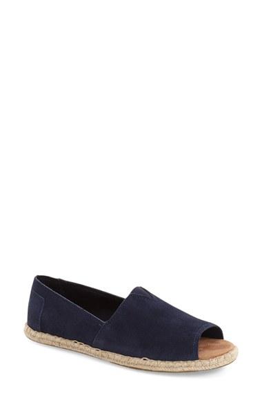 Women's Toms Open Toe Espadrille Slip-on M - Blue