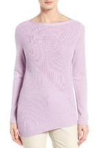 Women's Nordstrom Collection Asymmetrical Textured Cashmere Pullover