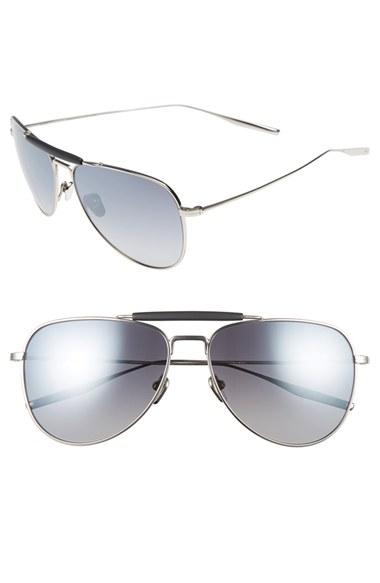 Men's Salt Striker 59mm Aviator Sunglasses - Traditional Silver