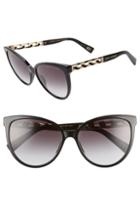 Women's Marc Jacobs 57mm Gradient Cat Eye Sunglasses - Black