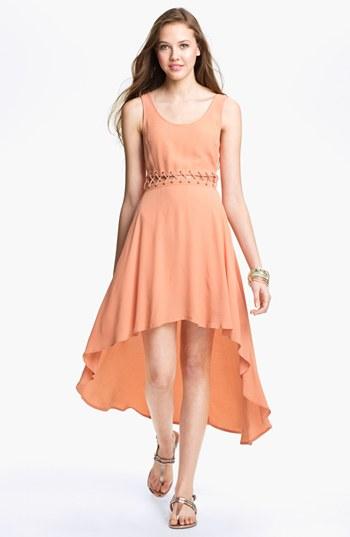 Lush High/low Dress (juniors) Peach