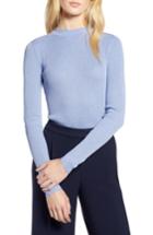 Women's Halogen X Atlantic-pacific Ribbed Shimmer Top - Blue