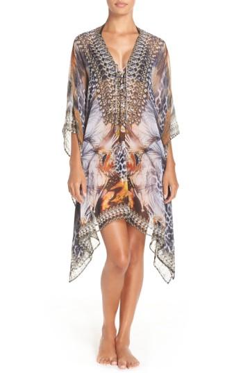 Women's Asa Kaftans 'capri' Short Kaftan - Brown