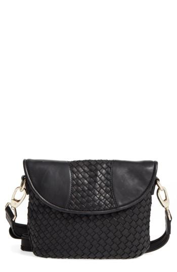 Robert Zur Nola Woven Leather Crossbody - Black