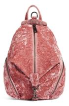 Rebecca Minkoff Medium Julian Velvet Backpack - Pink