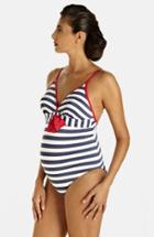 Women's Pez D'or 'palm Springs' One-piece Maternity Swimsuit - Blue