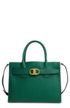 Tory Burch Gemini Link Leather Tote - Green
