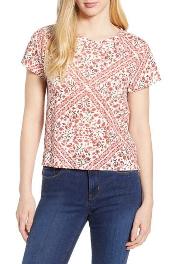 Women's Lucky Brand Allover Print Tee - Red