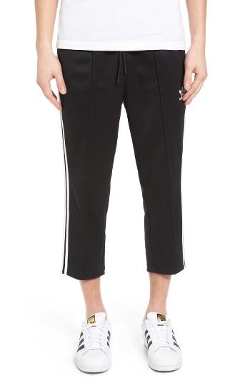 Men's Adidas Originals Superstar Relaxed Crop Track Pants - Black