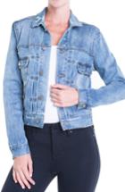 Women's Liverpool Jeans Company Pleated Denim Jacket - Blue