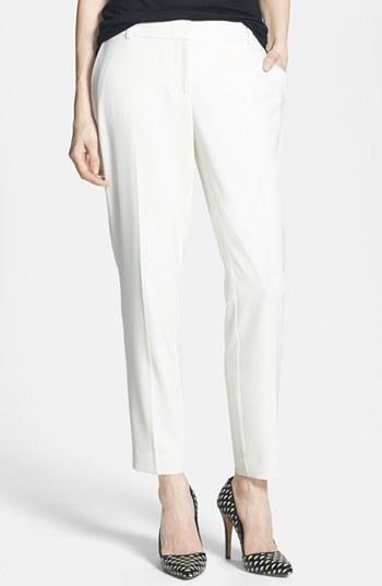 Trouve Slim Ankle Pants Womens Cream Cloud
