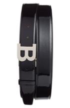 Men's Bally B Buckle Patent Leather Belt, Size - Black Patent