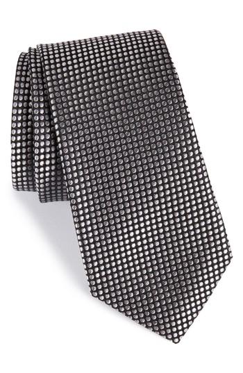 Men's Nordstrom Men's Shop Charlie Dots Silk Tie, Size - Metallic