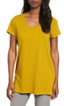 Women's Eileen Fisher U-neck Organic Cotton Tee - Yellow