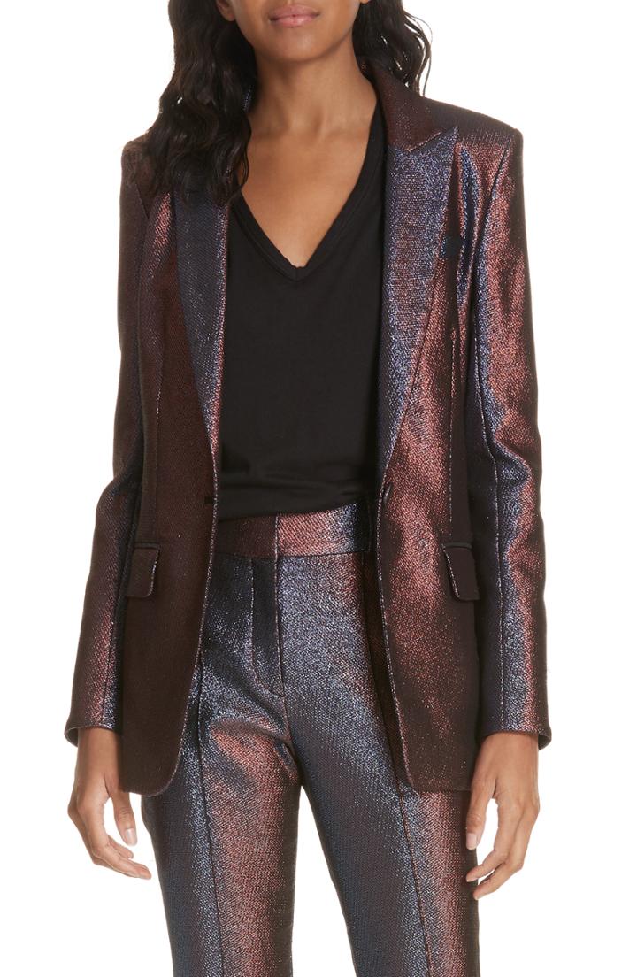 Women's Veronica Beard Ashburn Metallic Blazer