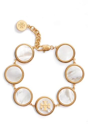Women's Tory Burch Mother-of-pearl Station Bracelet