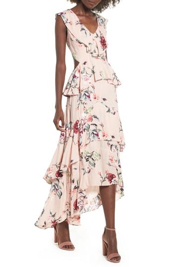 Women's Leith Ruffle High/low Maxi Dress - Pink