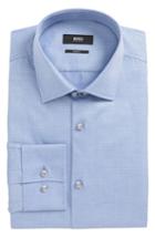 Men's Boss Jenno Slim Fit Textured Dress Shirt .5 - Blue