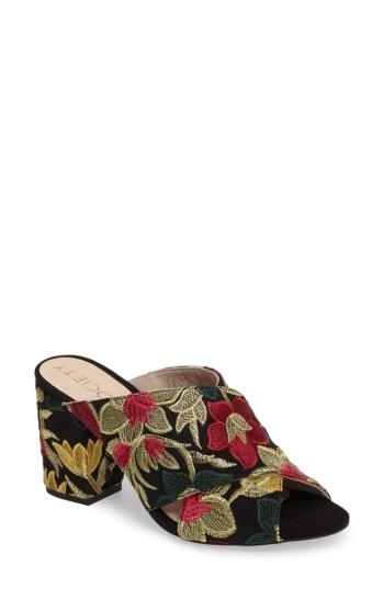 Women's Sole Society Luella Flower Embroidered Mule .5 M - Metallic