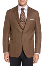 Men's David Donahue Aiden Classic Fit Wool Blazer L - Brown