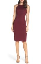 Women's Chelsea28 Scuba Sheath Dress - Burgundy