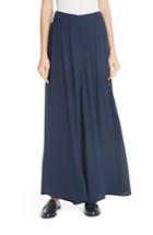 Women's Eileen Fisher Wide Leg Silk Pants - Blue