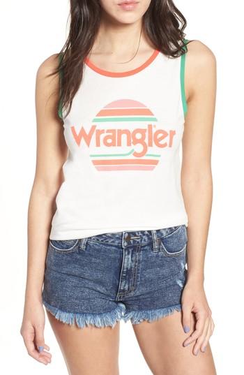Women's Wrangler Kabel Graphic Ringer Tank Top - Ivory