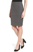 Women's Boss Vilea Plaid Stretch Wool Suit Skirt - Grey