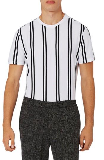 Men's Topman Dilan Stripe T-shirt - White