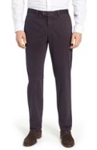 Men's Hiltl Pero Trim Fit Stretch Flat Front Cotton Blend Trousers Eu - Burgundy