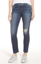 Petite Women's Kut From The Kloth Ripped Reese Straight Leg Ankle Jeans P - Blue