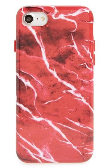 Velvet Caviar Marble Print Iphone 7/8 Case - Red