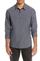 Men's Travis Mathew Let's Do It Again Fit Sport Shirt, Size Medium - Grey