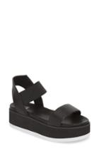 Women's Jane And The Shoe Jayden Perforated Platform Sandal M - Black