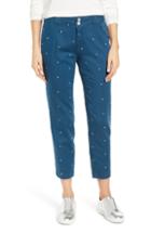 Women's Jag Jeans Flora Polka Dot Crop Pants - Blue