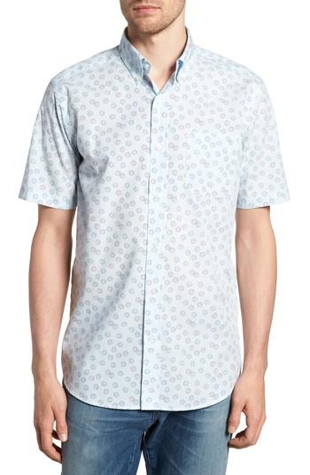 Men's Southern Tide Regular Fit Firework Print Sport Shirt - Blue