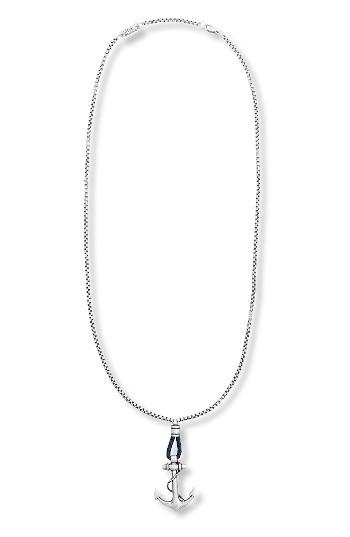 Men's Steve Madden Oxidized Anchor Pendant Necklace