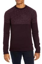 Men's Ted Baker London Arks Slim Fit Textured Crew Sweater (m) - Red