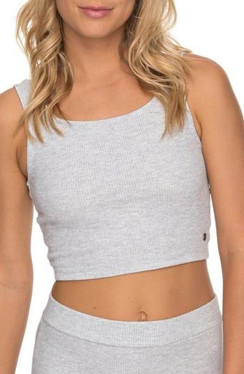 Women's Roxy Grenadin Island Twist Back Crop Top - Grey