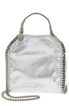 Stella Mccartney 'tiny Falabella' Metallic Faux Leather Crossbody Bag - Metallic