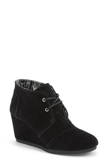 Women's Toms 'desert' Wedge Bootie M - Black