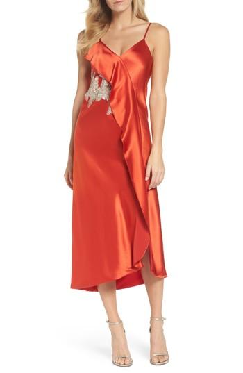 Women's Mestiza New York Natalia Ruffle Slipdress - Orange