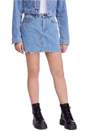Women's Bdg Urban Outfitters Side Stripe Denim Miniskirt - Blue