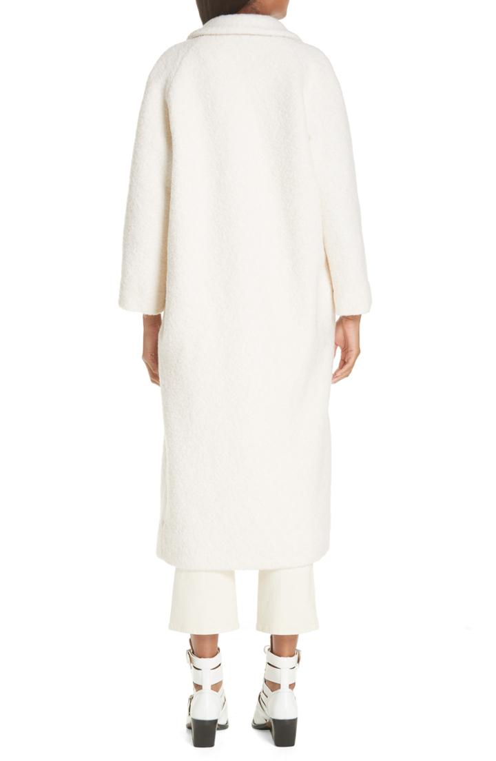Women's Ganni Fenn Belted Wool Blend Coat